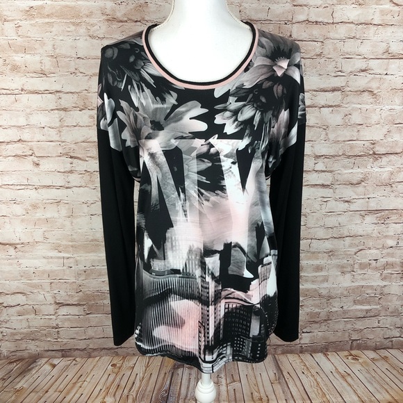 Gerry Weber Size 12 New York Floral Long Sleeve Top EUC - Picture 1 of 9